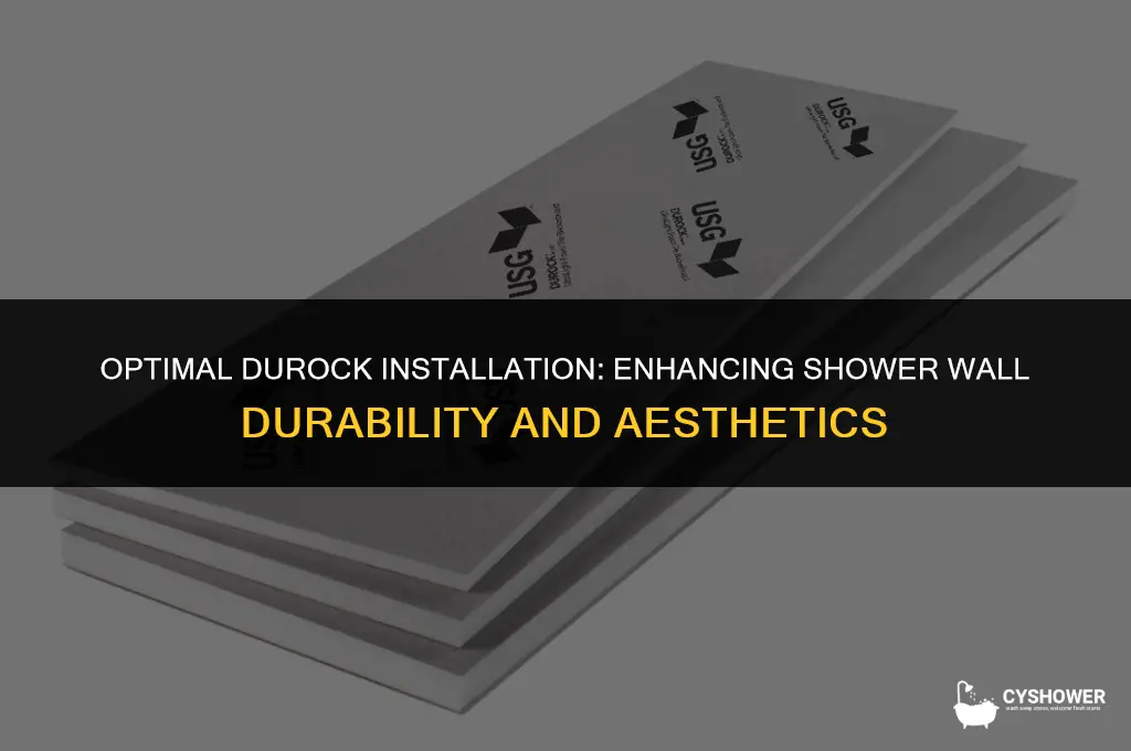 how much durock above shower wall