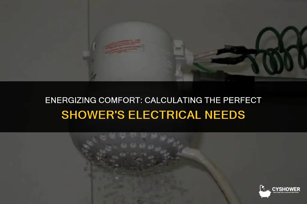 how much electricty for a hot shower