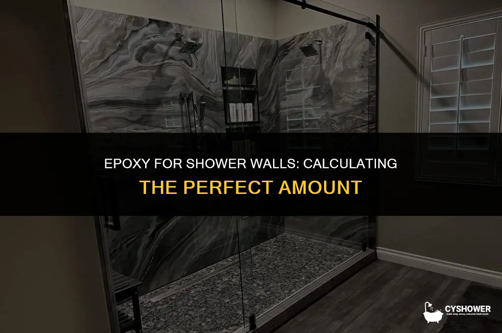 how much epoxy for shower walls