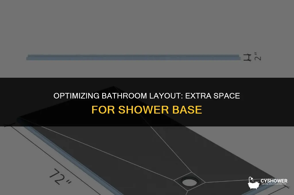 how much extra space for shower base