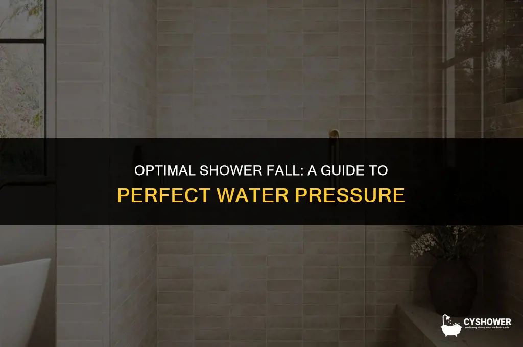 how much fall should a shower have