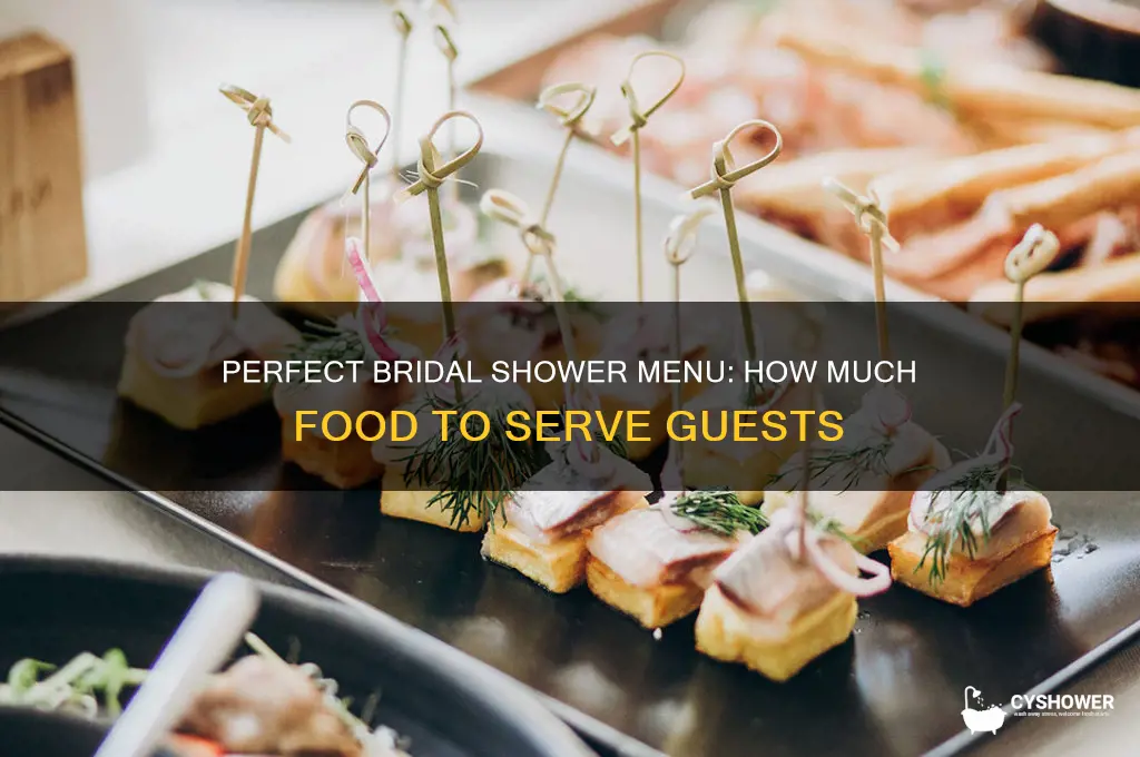 how much food should you have at a bridal shower
