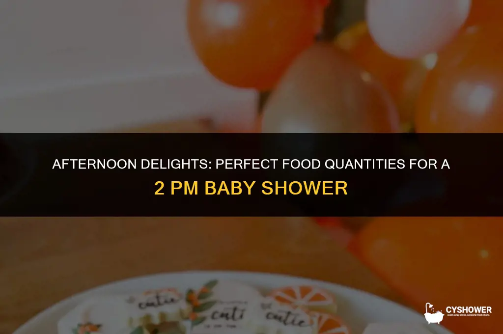 how much food to serve at a 2pm baby shower