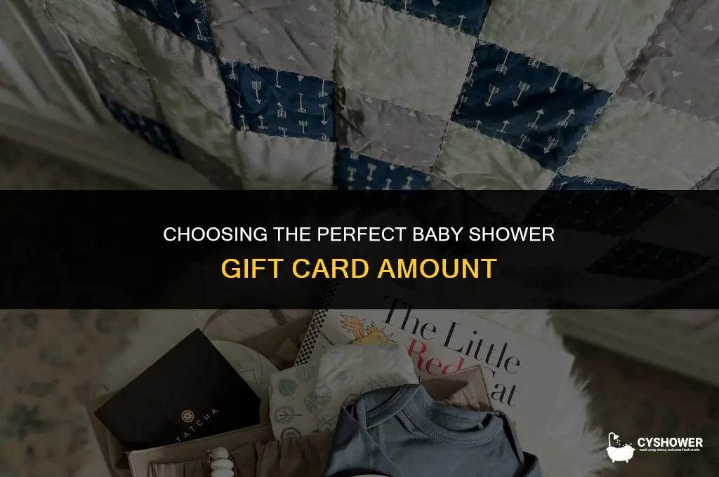 how much for baby shower gift card
