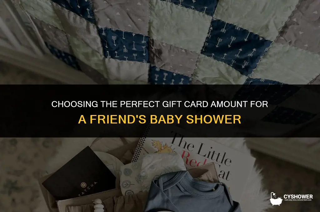 how much goft card for friend baby shower