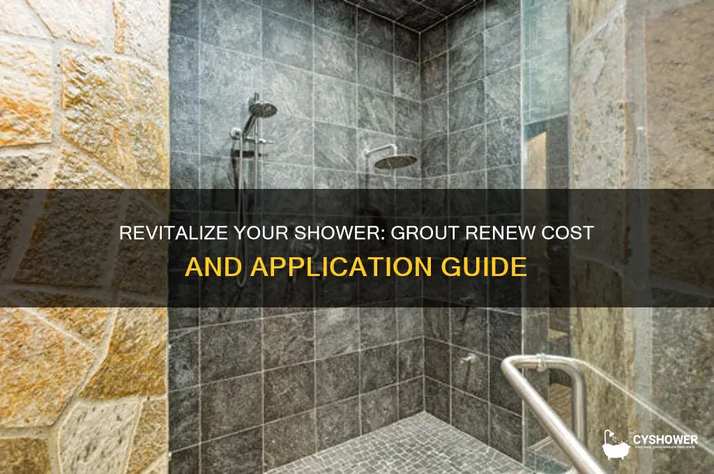 how much grout renew for shower tile
