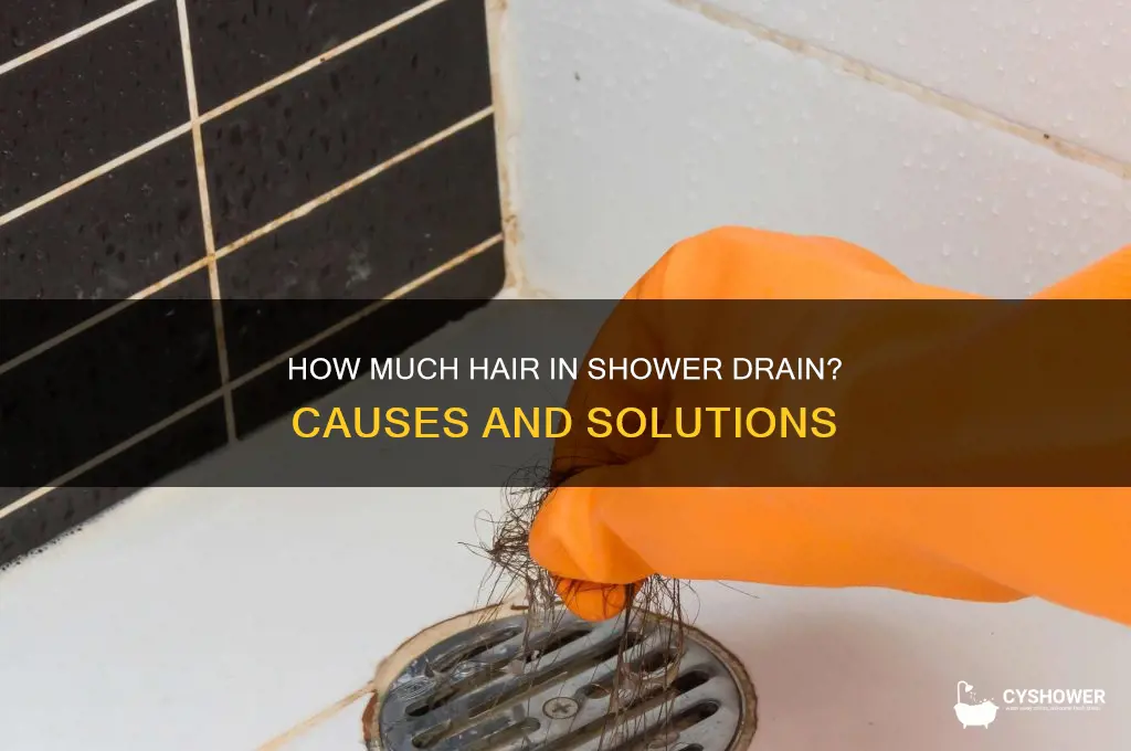 how much hair in shower drain