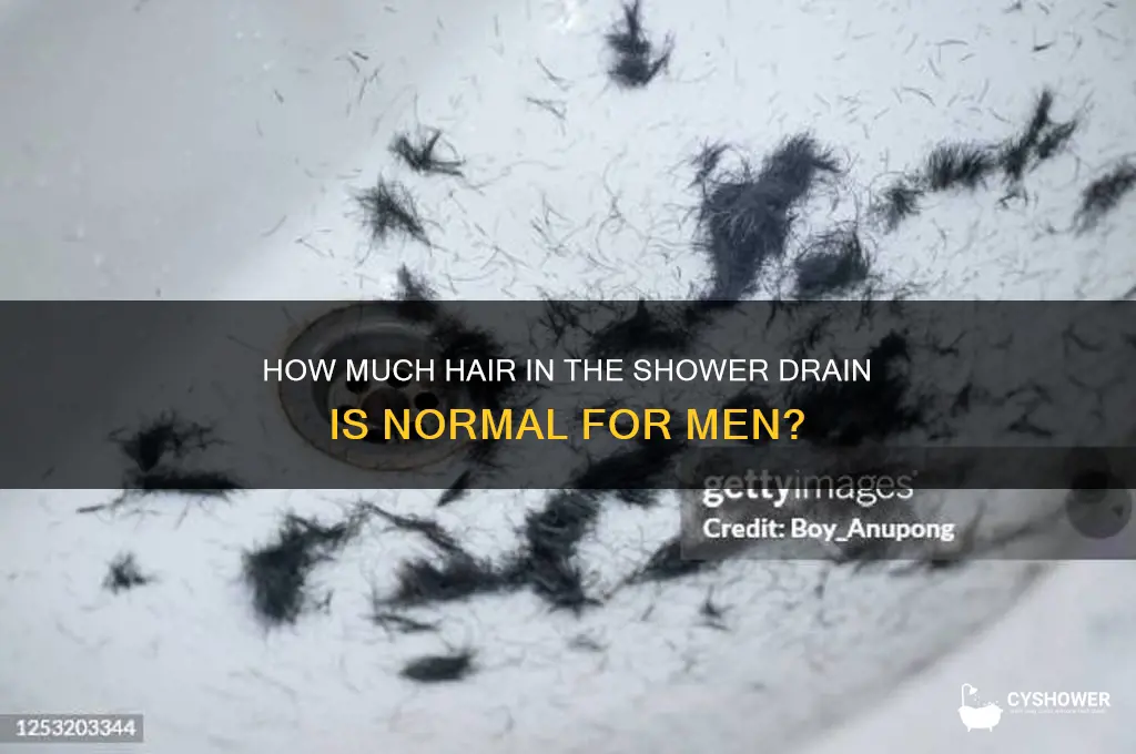 how much hair should appear in the shower drain men
