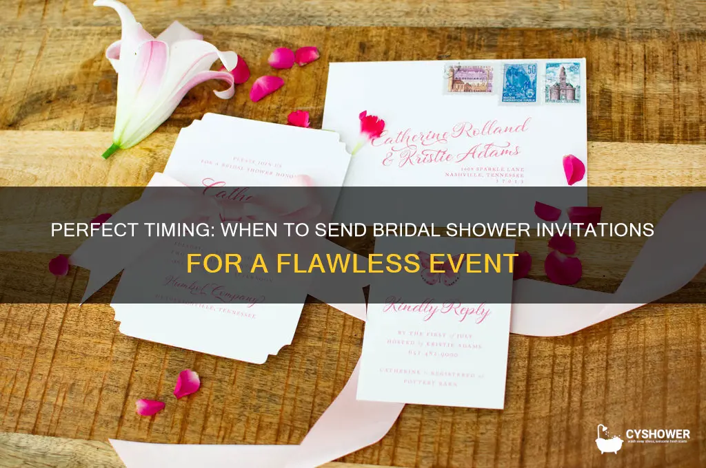 how much in advance do you send bridal shower invitations