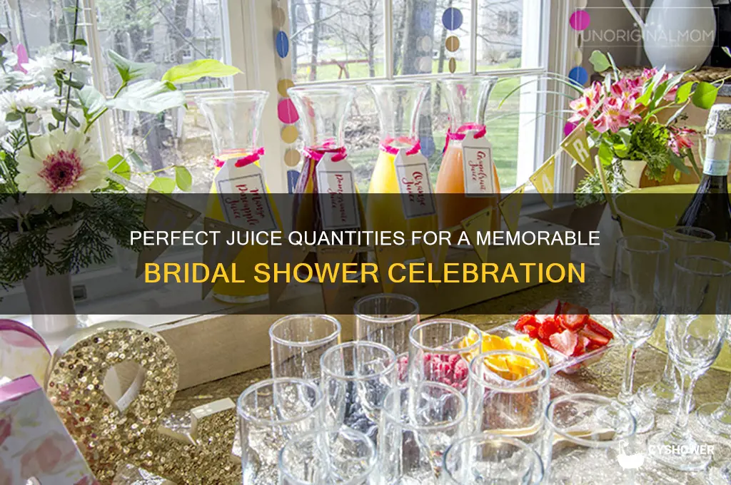 how much juice for bridal shower