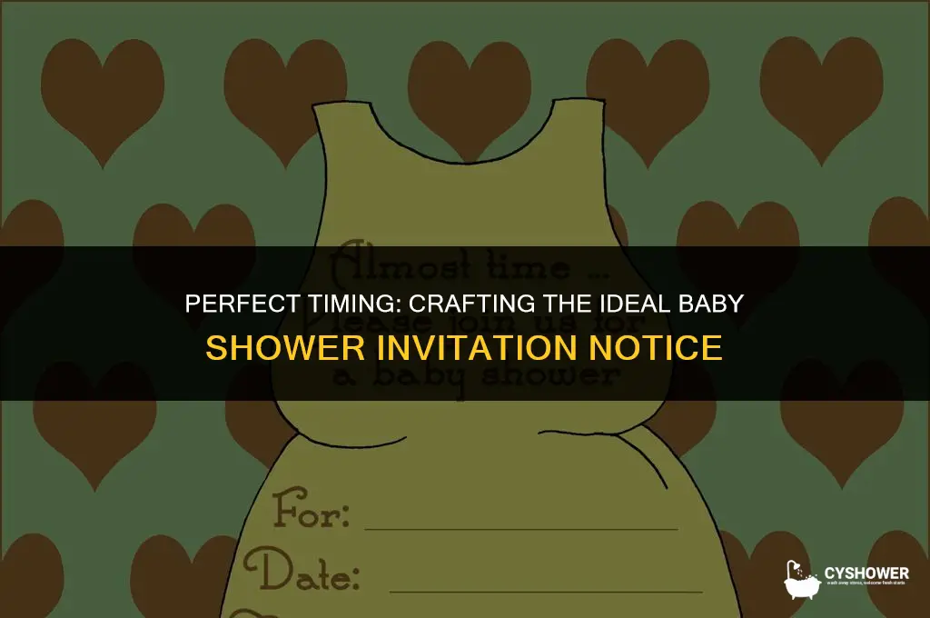how much notice for baby shower invite