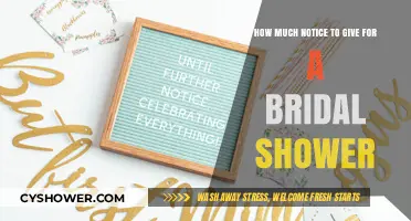 Perfect Timing: How Much Notice to Give for a Bridal Shower