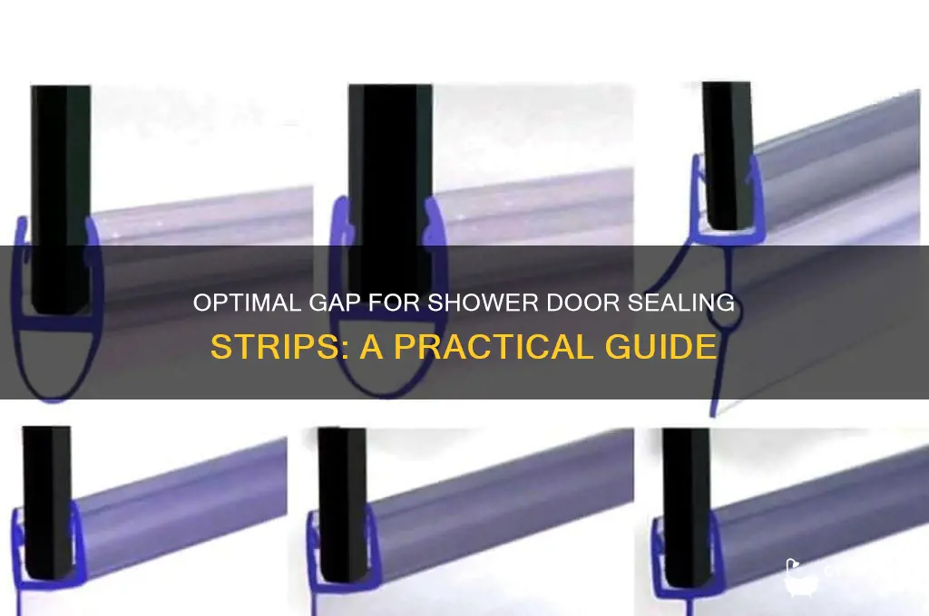 how much of a gap for shower door sealing strip