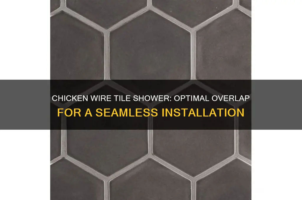 how much overlap for chicken wire tile shower