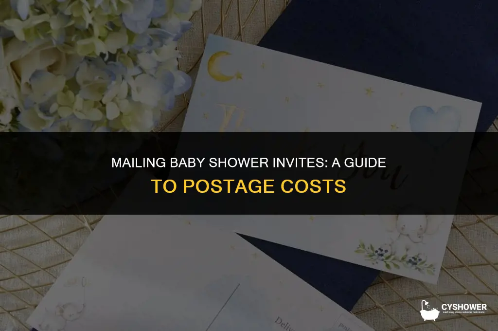 how much postage for baby shower invitations