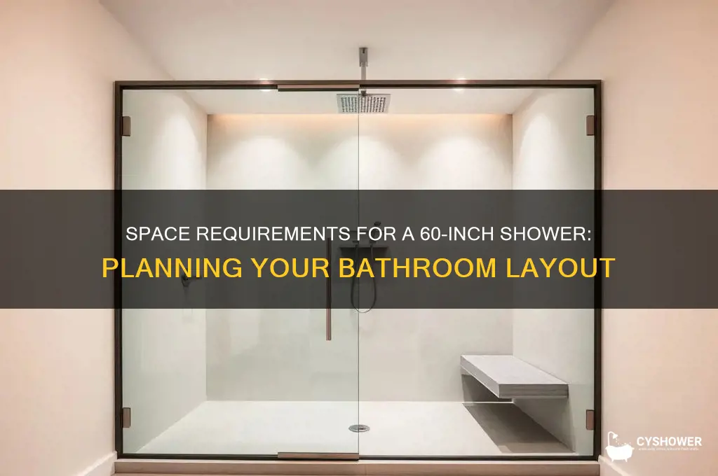 how much room does a 60 shower take