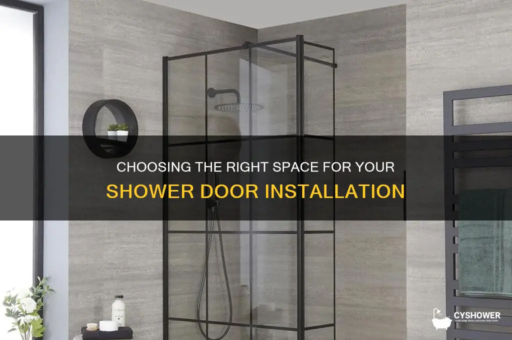 how much room for a shower door
