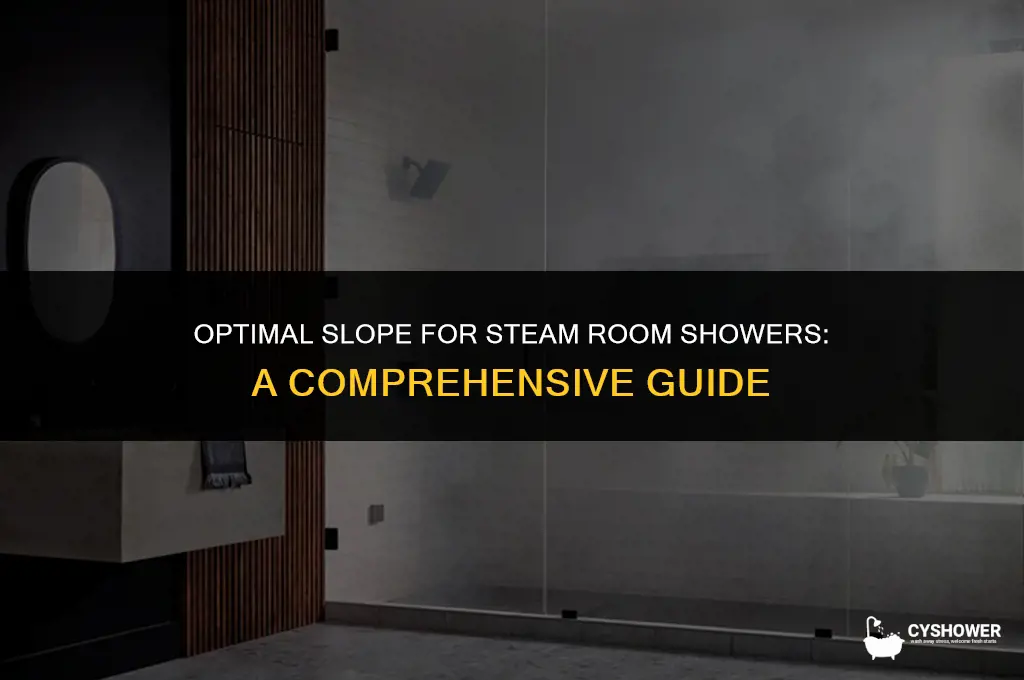 how much should a steam room shower slope