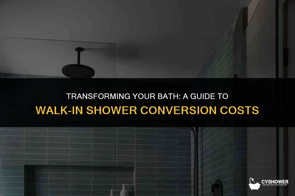 how much should a walk in shower conversion cost