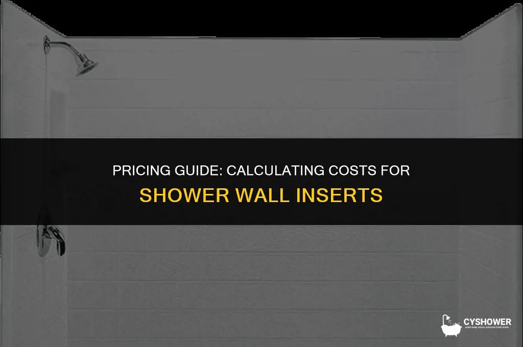 how much should i charge per insert in shower wall