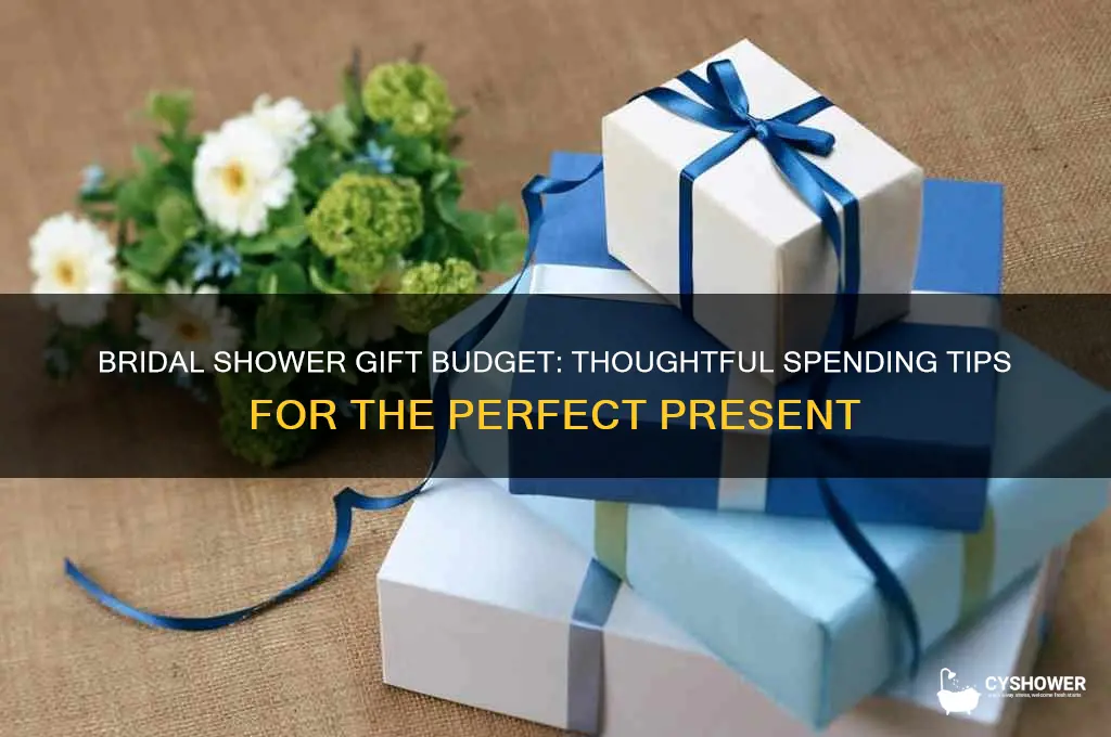 how much should i spend on a bridal shower gift