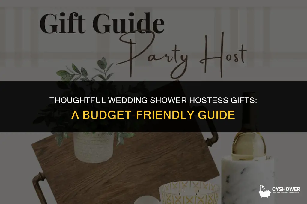 how much should i spend on wedding shower hostess gifts