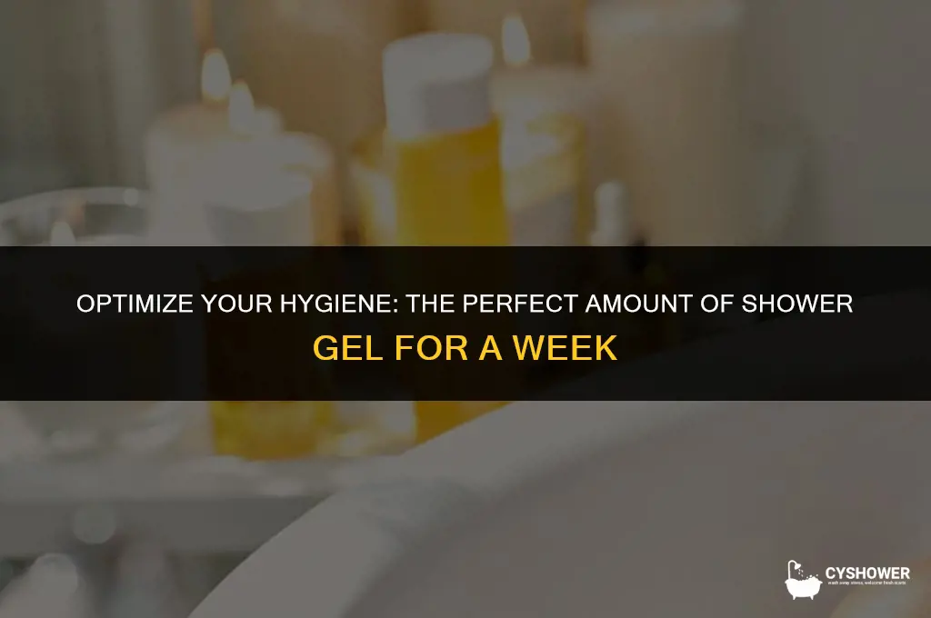 how much shower gel for 1 week