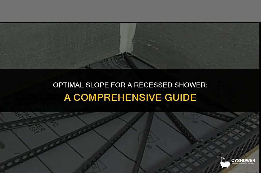 how much slope do i need for my recessed shower