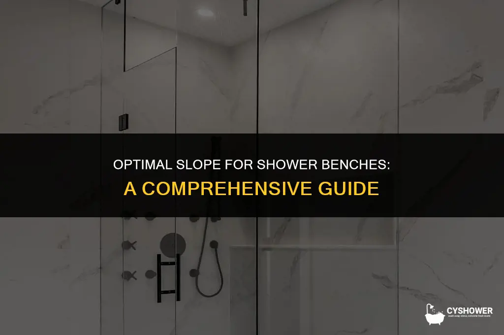 how much slope on a shower bench