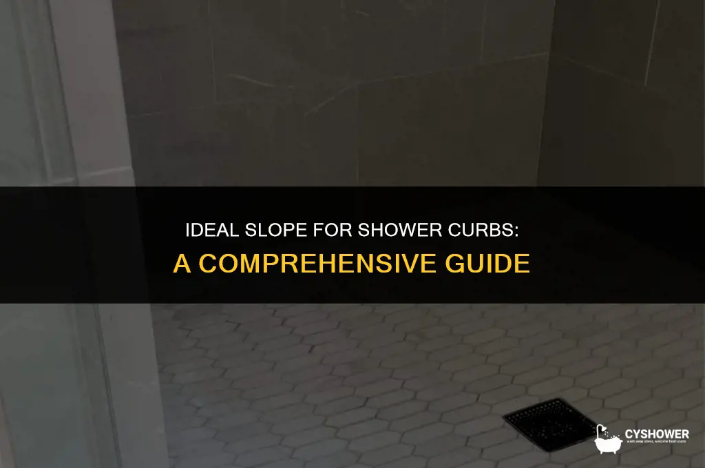 how much slope on a shower curb