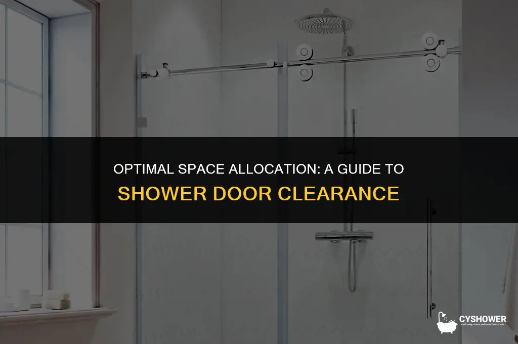 how much space below shower door