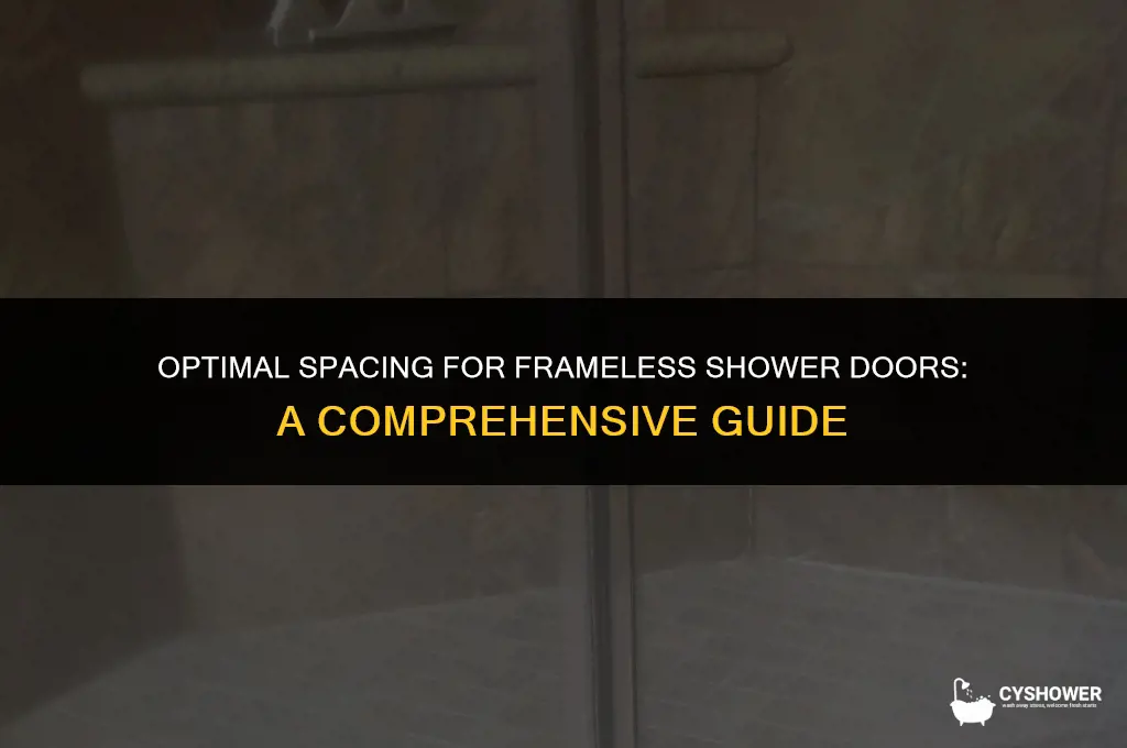 how much space between frameless shower door