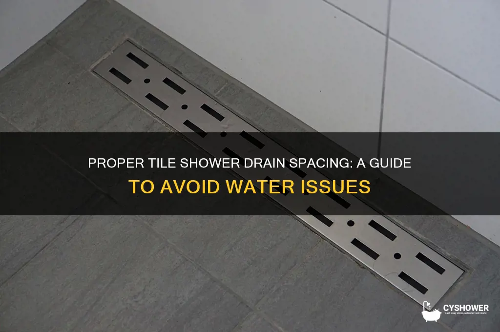 how much space do i leave for tile shower drain