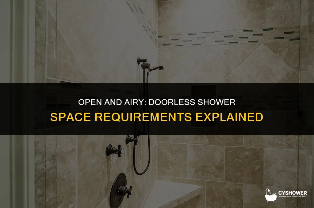 how much space do you need for a doorless shower