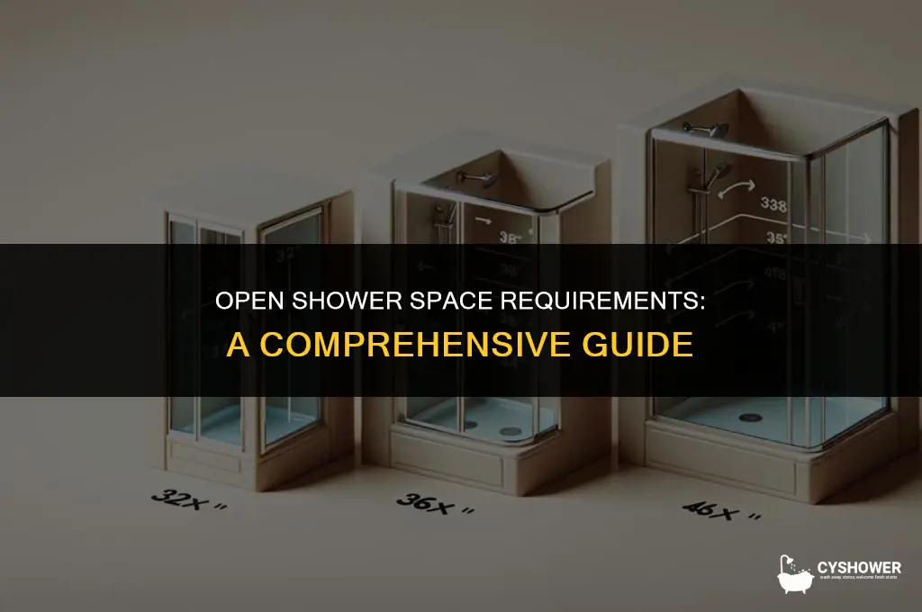 how much space do you need for a open shower