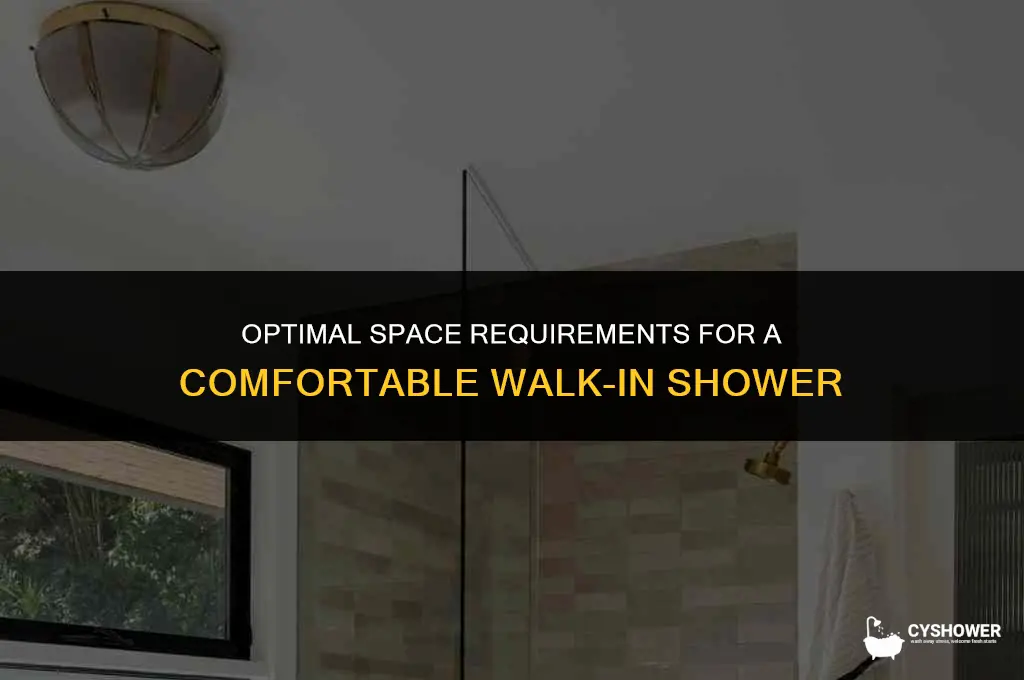 how much space do you need for walk in shower