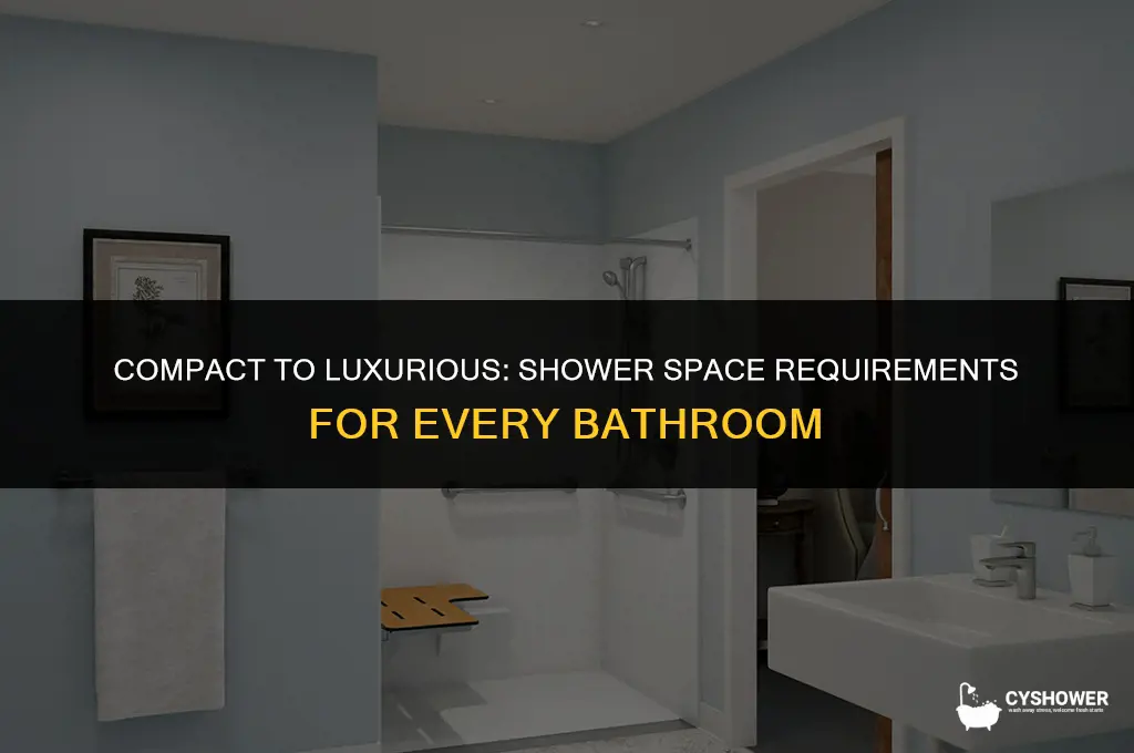 how much space do you need to shower