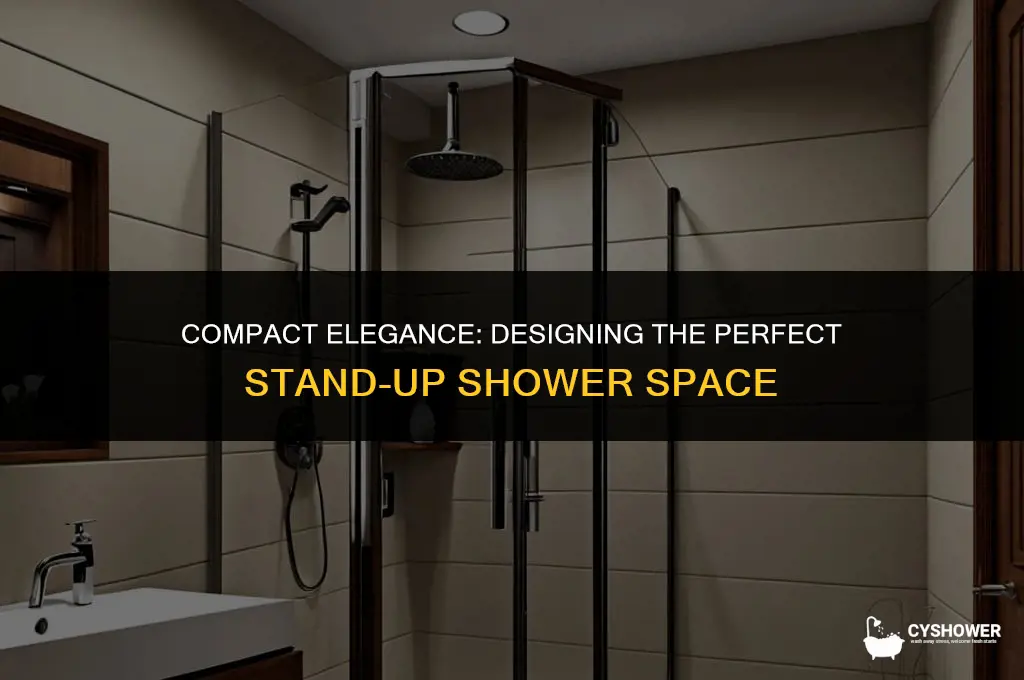 how much space for a stand up shower