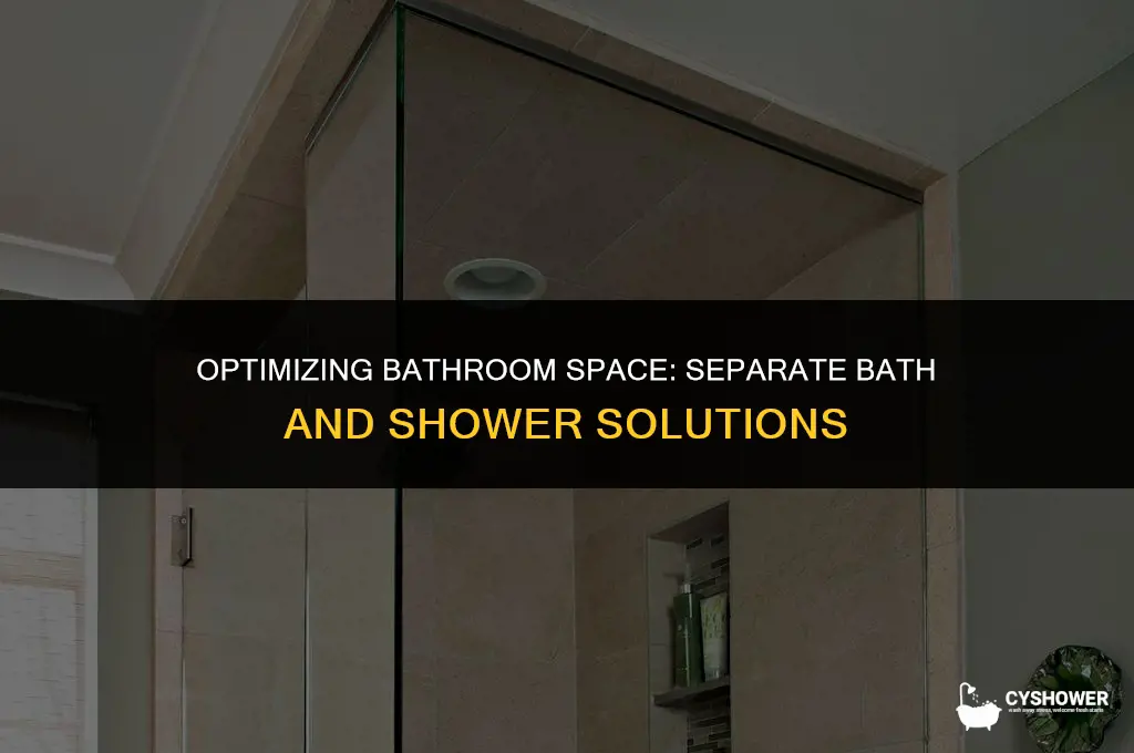 how much space for separate bath and shower