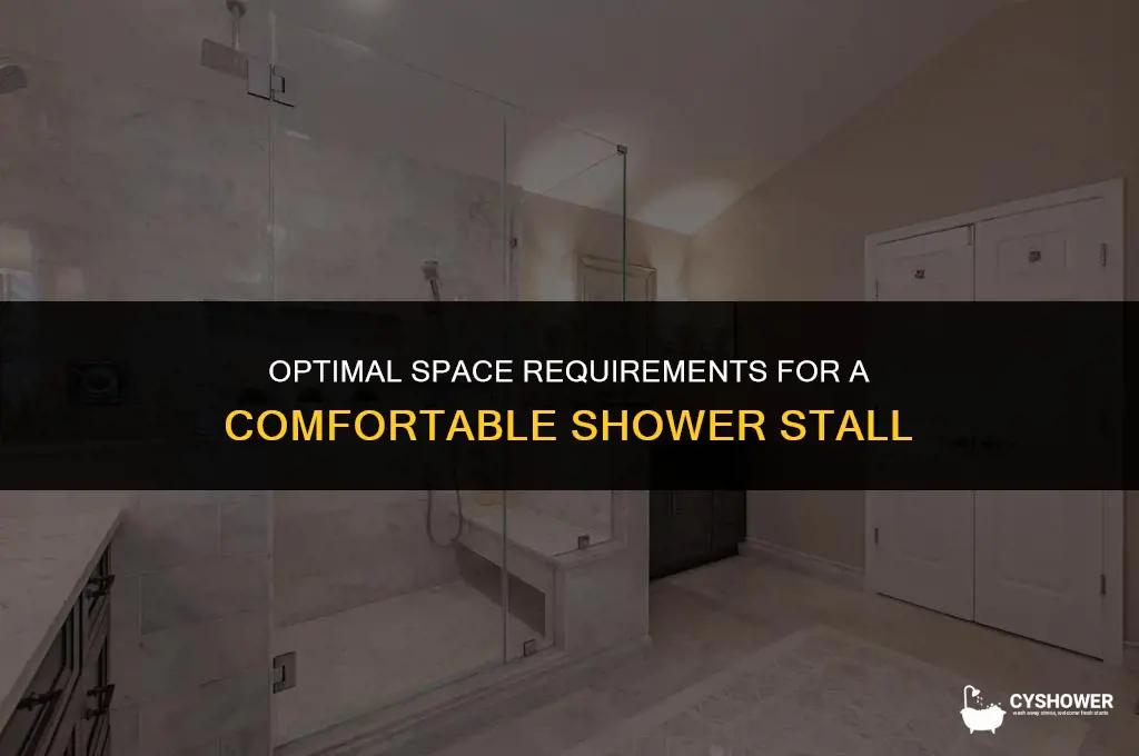 how much space is needed for a shower stall