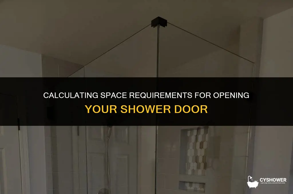 how much space is needed to open shower door