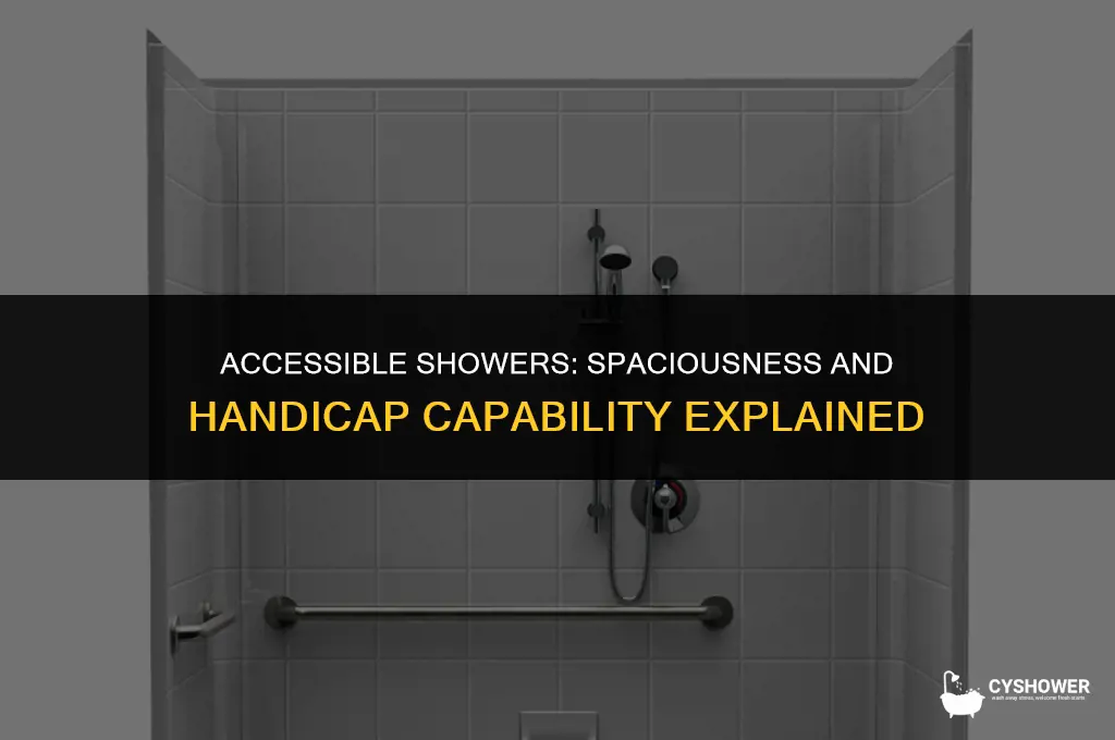 how much sq footage is a shower with handicapp capability