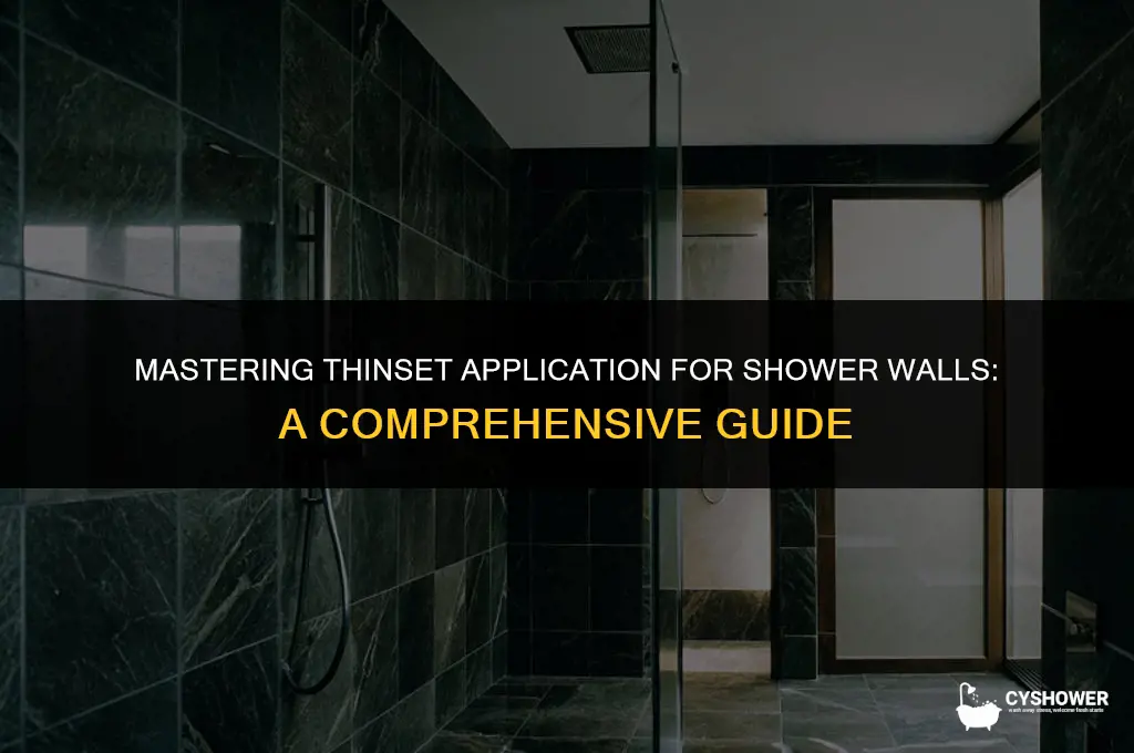 how much thinset for shower wall