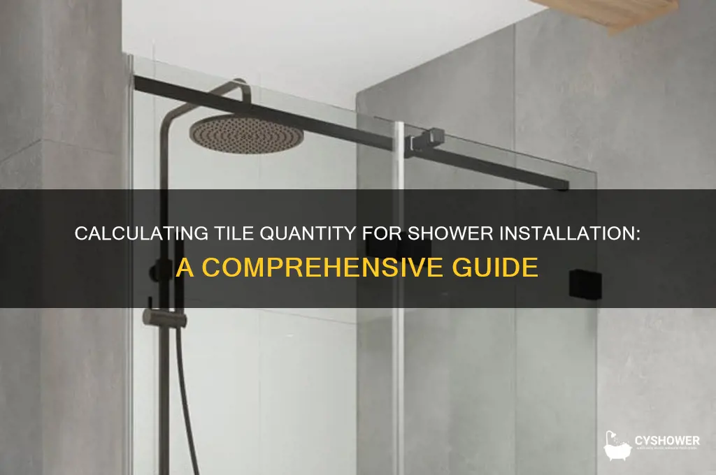 how much tile does it take to tile a shower