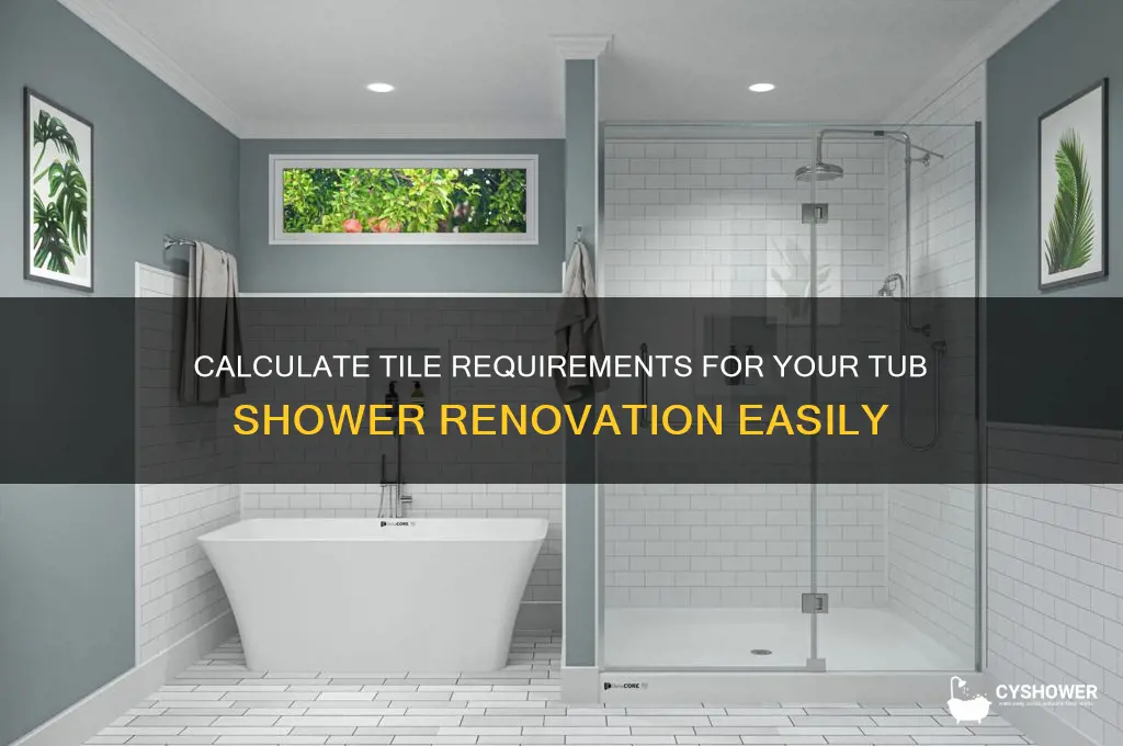 how much tile is needed for a tub shower