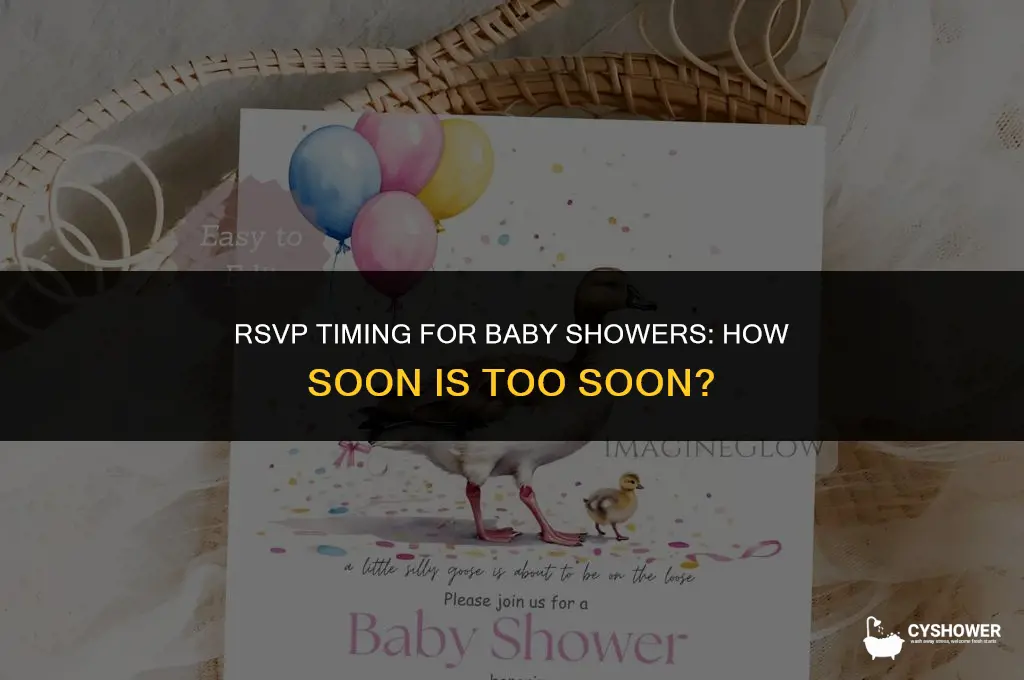 how much time between rsvp due date and baby shower