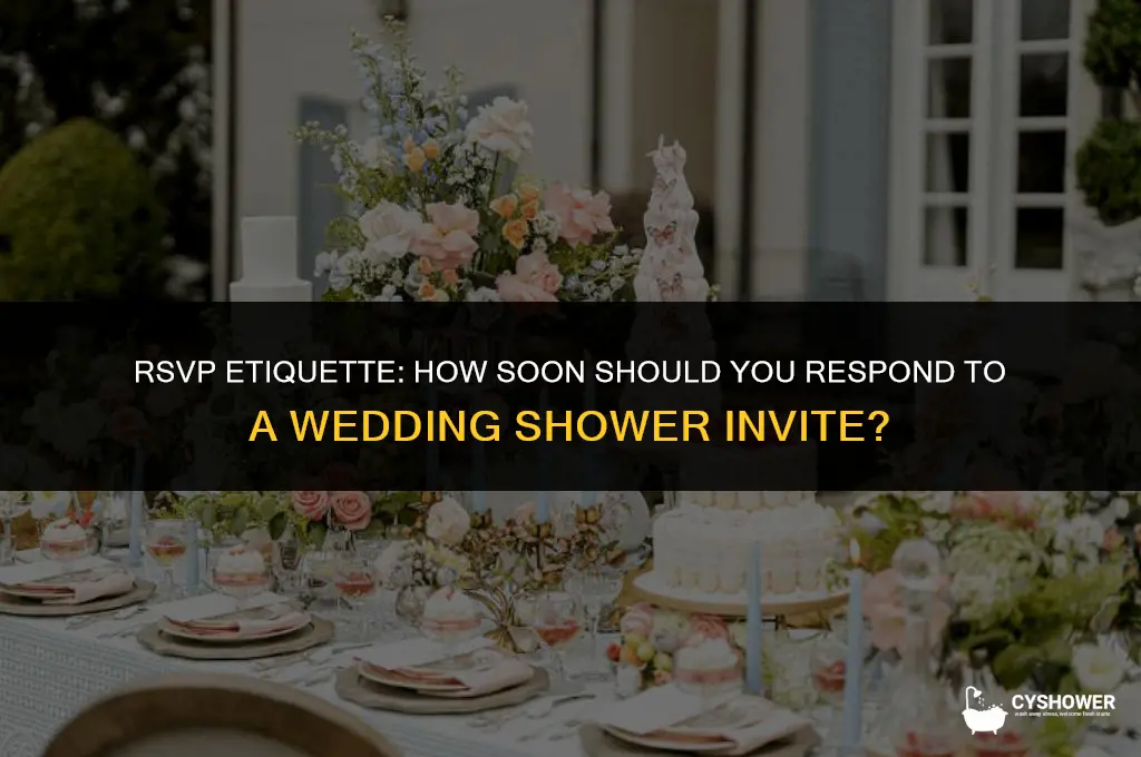how much time do you give for rsvp wedding shower