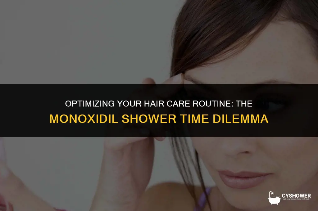 how much time monoxodil shower