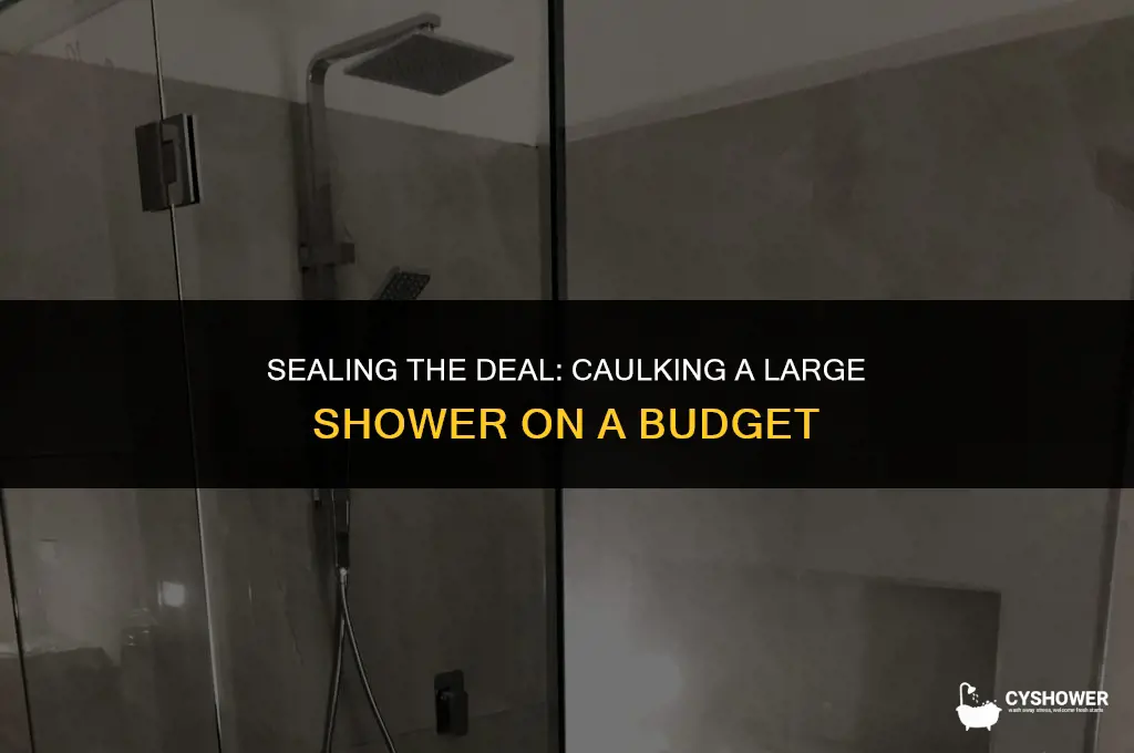 how much to caulk a large shower