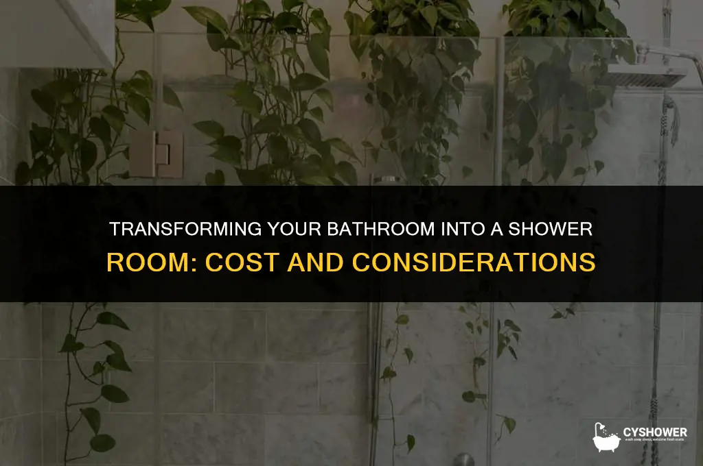 how much to change bathroom to shower room